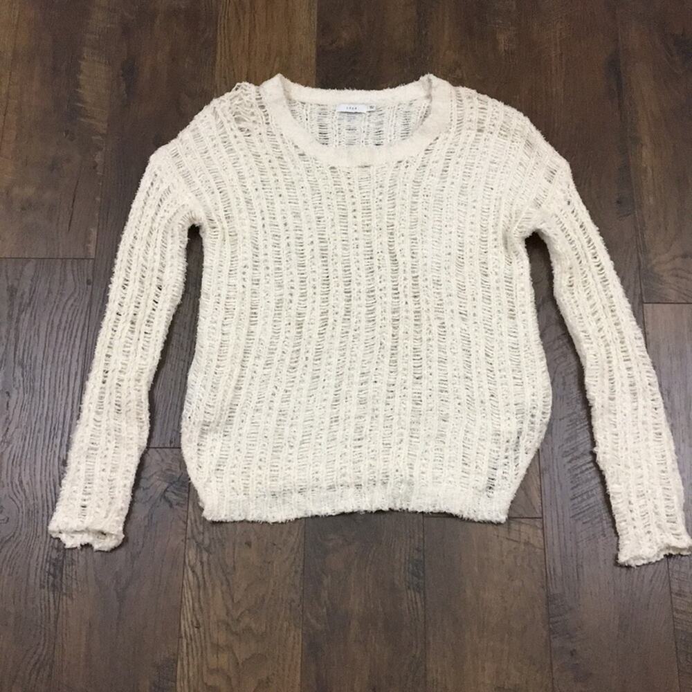 Lush Cream Open Knit Sweater